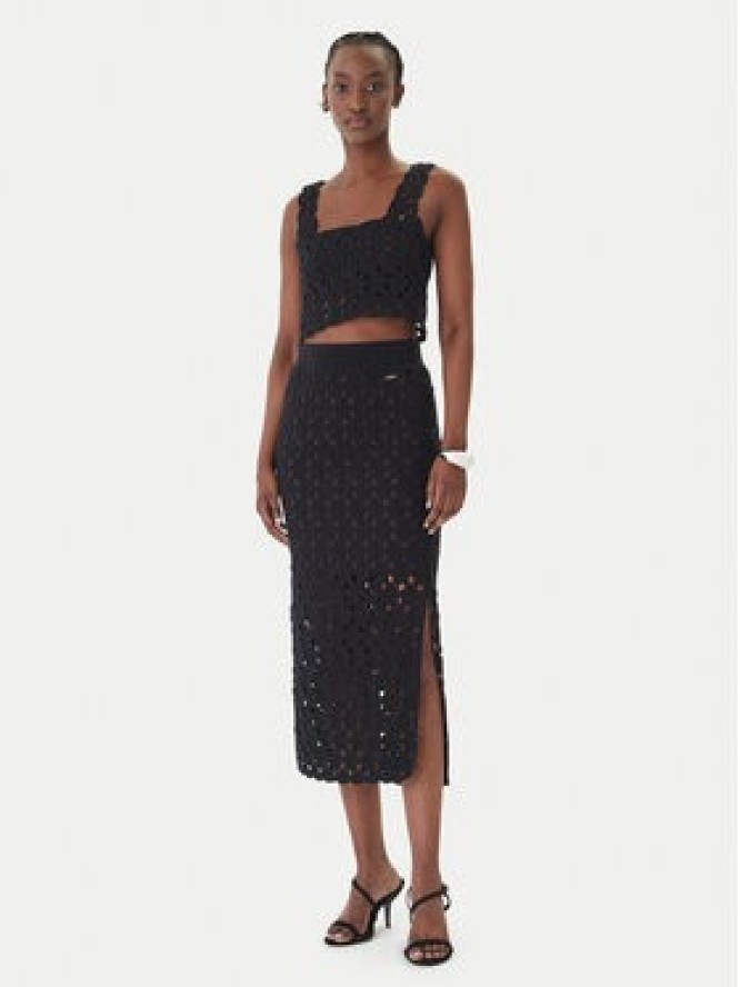 Fracomina Top FR26ST4017K488R6 Czarny Slim Fit