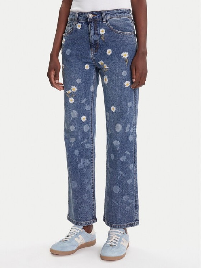 Desigual Jeansy Daisys 25WWDD16 Niebieski Straight Fit