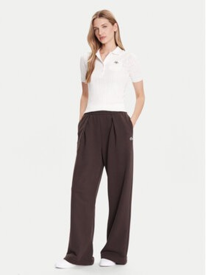 Lacoste Spodnie palazzo XF5248 Brązowy Wide Leg