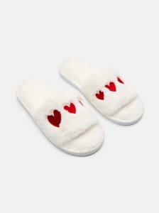 Kapcie z futerkiem - kremowy