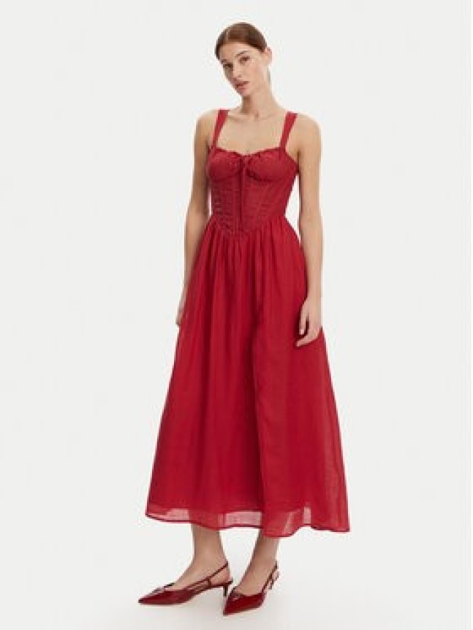 Bardot Sukienka koktajlowa 59237DB Czerwony Regular Fit