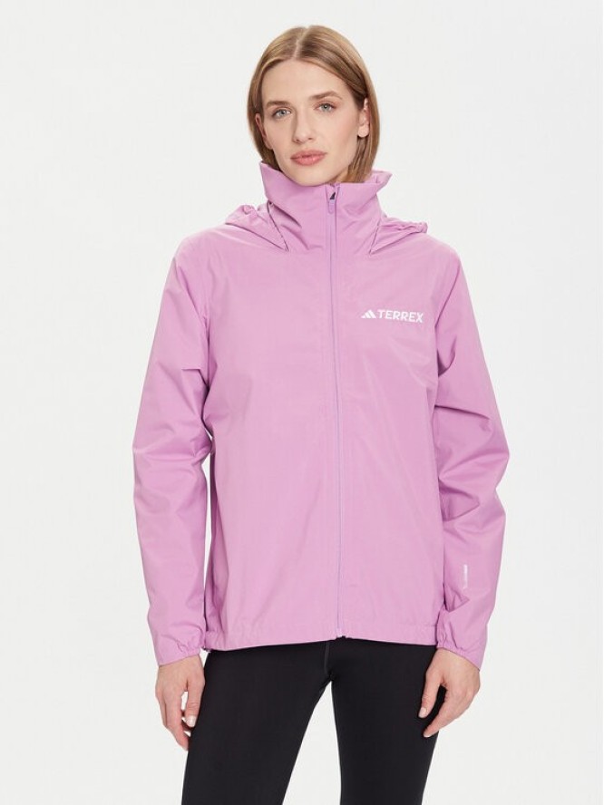 adidas Kurtka przeciwdeszczowa Multi Essentials 2L Rain JY0481 Fioletowy Regular Fit