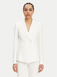 Patrizia Pepe Marynarka 2S1528 A411 W146 Biały Regular Fit