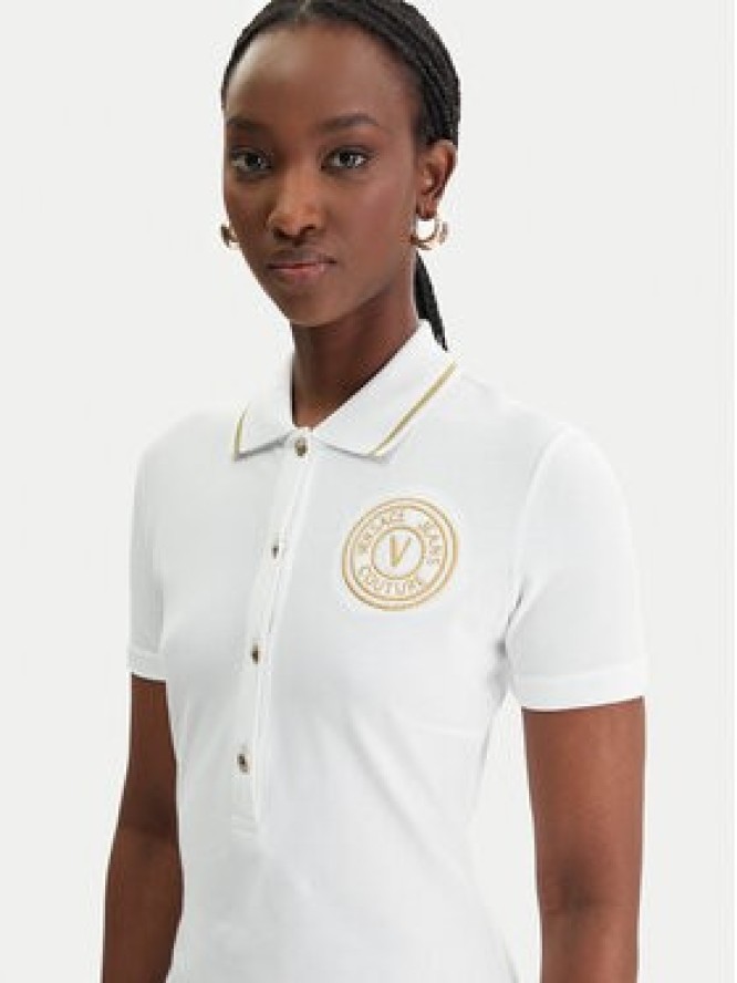 Versace Jeans Couture Sukienka codzienna 80HAOT03 CJ01T Biały Slim Fit