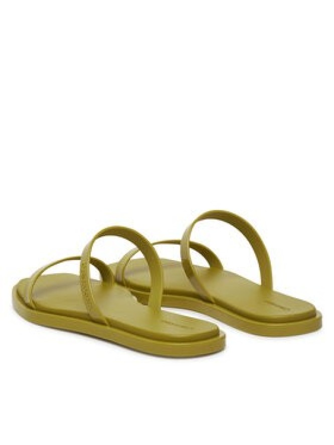 Calvin Klein Klapki Double Bar Slide - Jelly HW0HW02417 Zielony