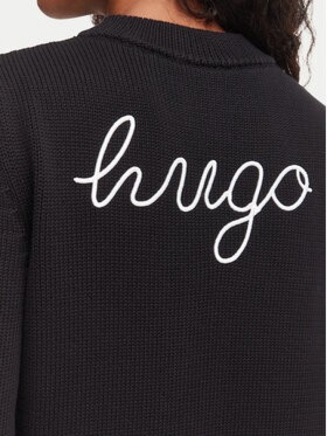 HUGO Sweter Saje 50564300 Czarny Regular Fit