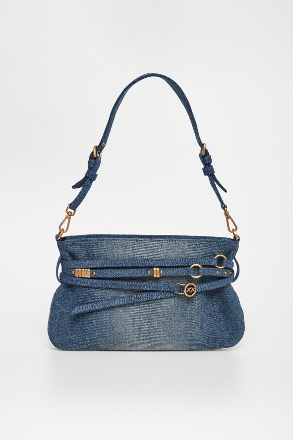 Torebka jeansowa Belt Bag PINKO
