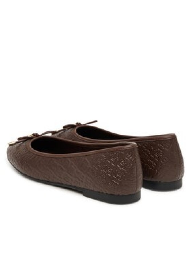 Tommy Hilfiger Baleriny Th Charm Monogram Ballerina FW0FW09683 Brązowy