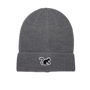 Czapka dzianinowa Beanie – wełna merynosów / rozmiar uniwersalny (szary)
