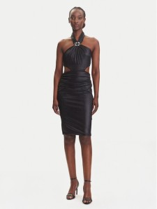 Fracomina Sukienka koktajlowa FQ25SD1001W798T4 Czarny Slim Fit