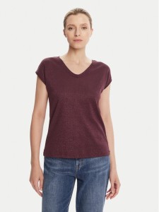 ONLY T-Shirt Silvery 15136069 Bordowy Loose Fit