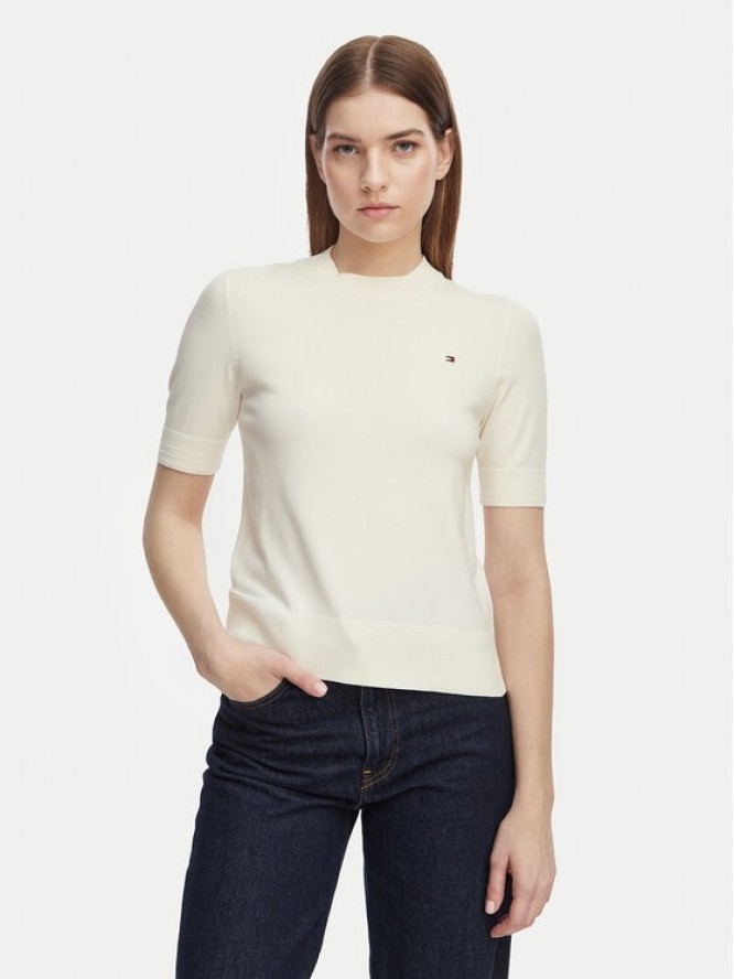 Tommy Hilfiger Sweter WW0WW49705 Żółty Slim Fit