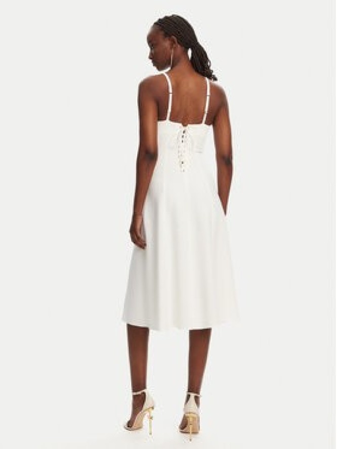 Elisabetta Franchi Sukienka koktajlowa AB74852E2 360 Biały Regular Fit
