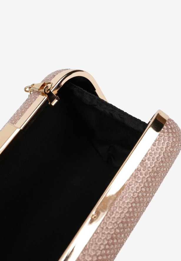 Szampańska Torebka Kopertówka Ozdobiona Brokatem Nerionea