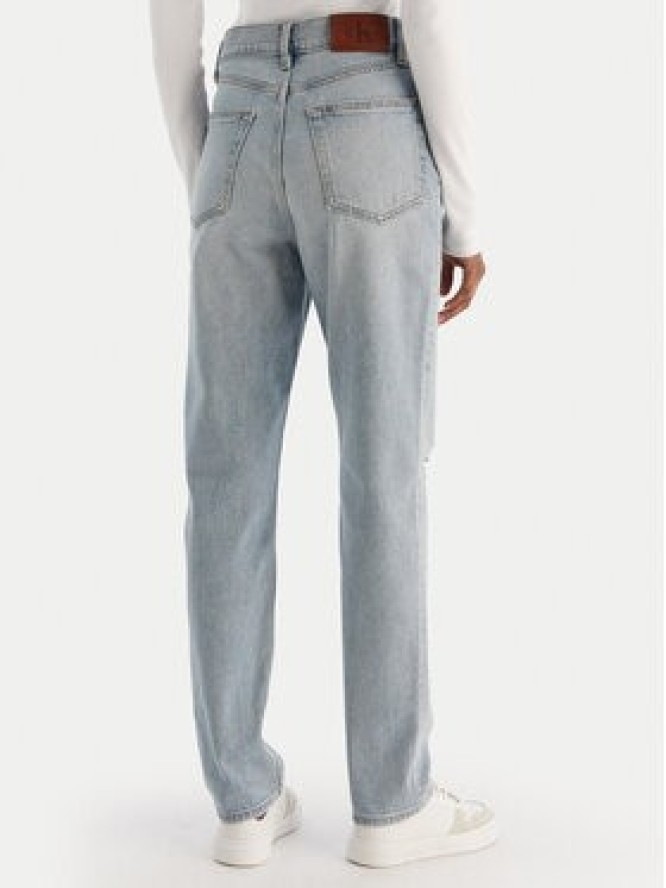 Calvin Klein Jeans Jeansy New Mom Jean Bowery Destroyed LV047D722G Niebieski Mom Fit