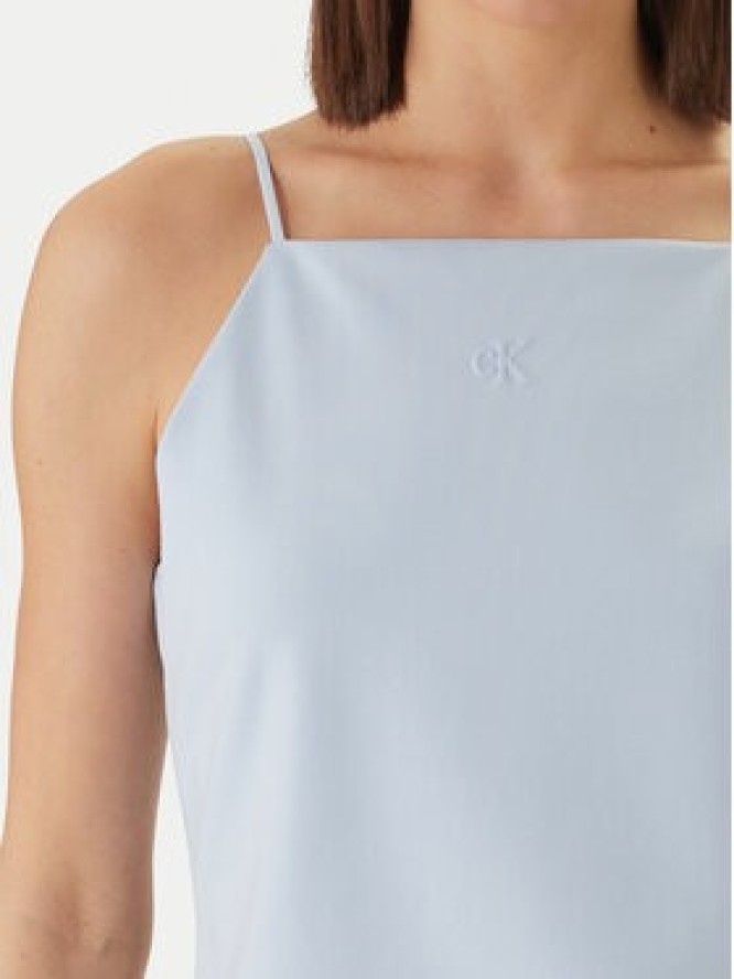 Calvin Klein Jeans Top Ponte LV044F206G Niebieski Slim Fit