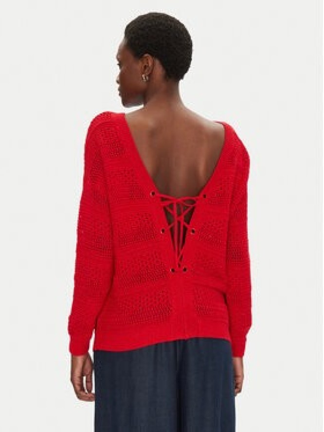 Morgan Sweter 251-MLOVE M Czerwony Regular Fit