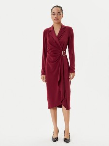 Joseph Ribkoff Sukienka koktajlowa 253145 Bordowy Slim Fit