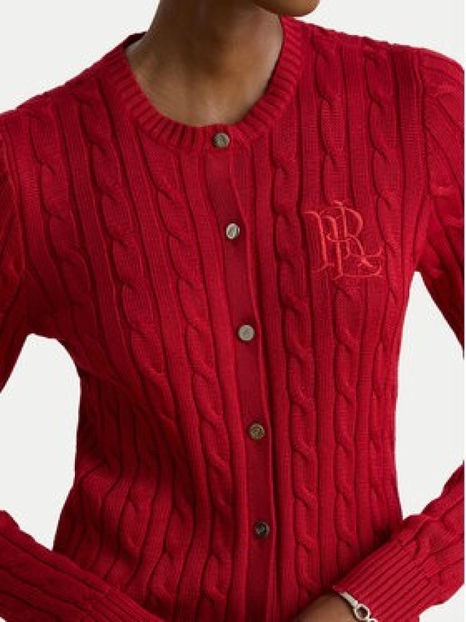 LAUREN RALPH LAUREN Kardigan 200P14040503 Czerwony Regular Fit
