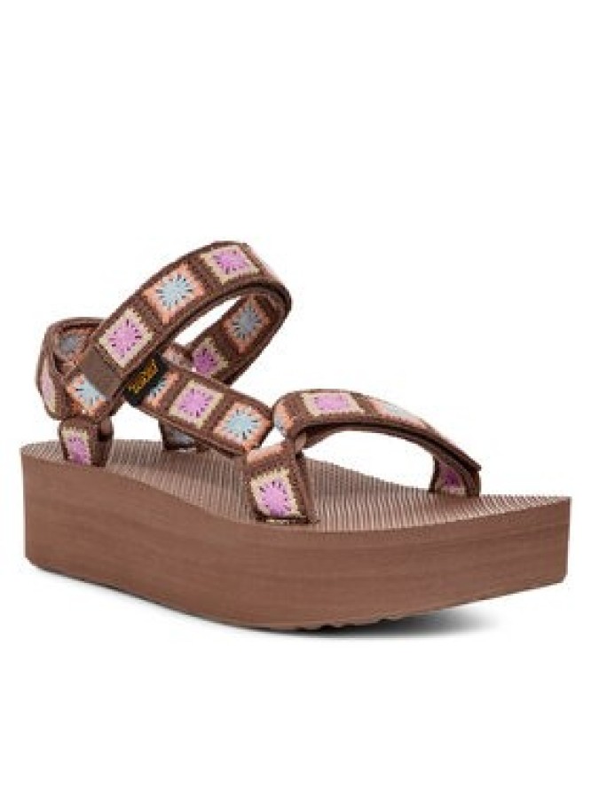 Teva Sandały Flatform Universal Crochet 1150210 Brązowy