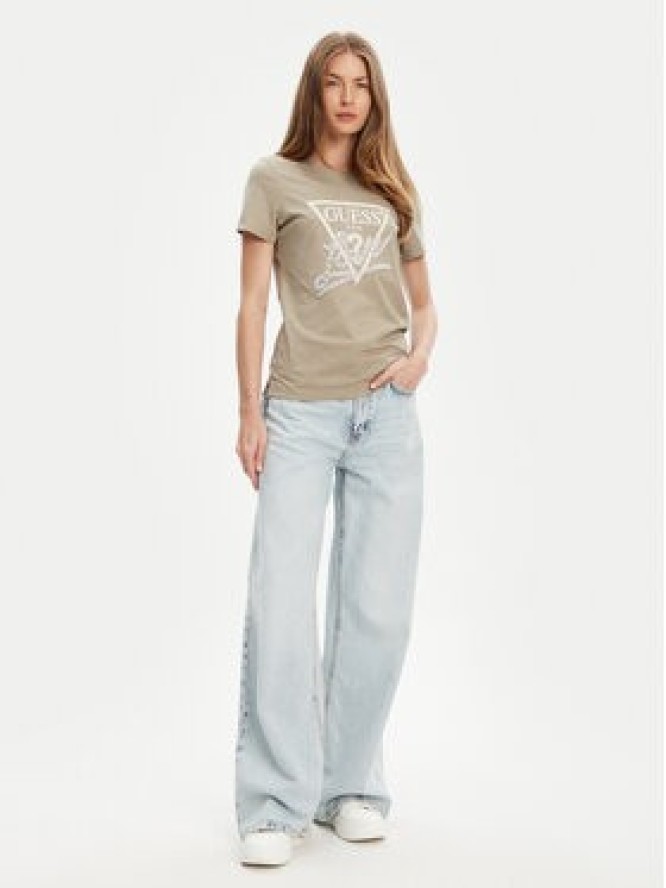 Guess T-Shirt W5YI40 I3Z14 Zielony Regular Fit