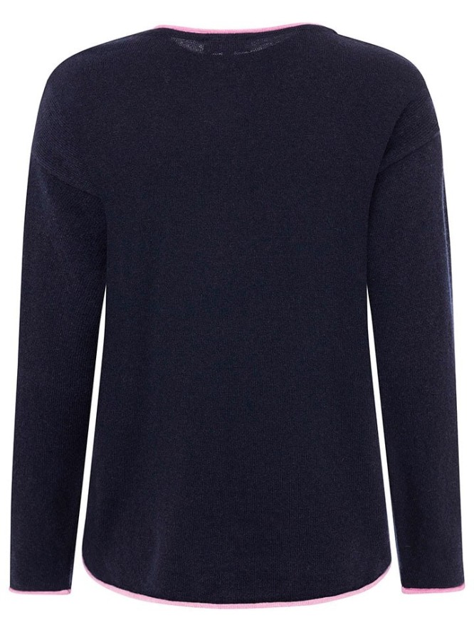 Zwillingsherz Sweter "Double heart" w kolorze granatowym rozmiar: M