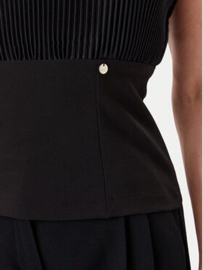 Rinascimento Top CFC0019748002 Czarny Slim Fit