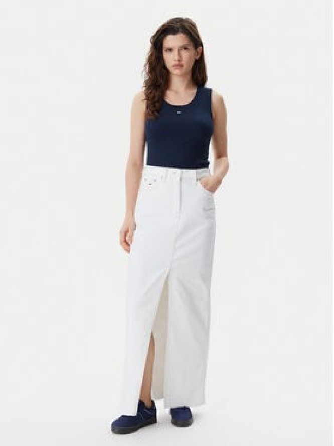 Tommy Jeans Spódnica jeansowa Claire DW0DW20125 Écru Regular Fit