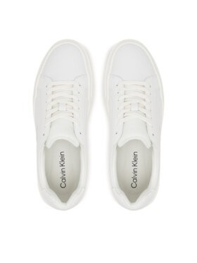 Calvin Klein Sneakersy Chunky Cupsole Laceup Lth Wn YW0YW01947 Biały