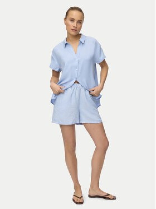 Vero Moda Szorty materiałowe Melaney 10325868 Niebieski Loose Fit