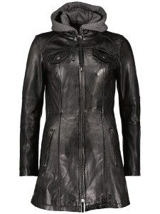 7eleven Skórzany płaszcz w kolorze czarnym rozmiar: 46