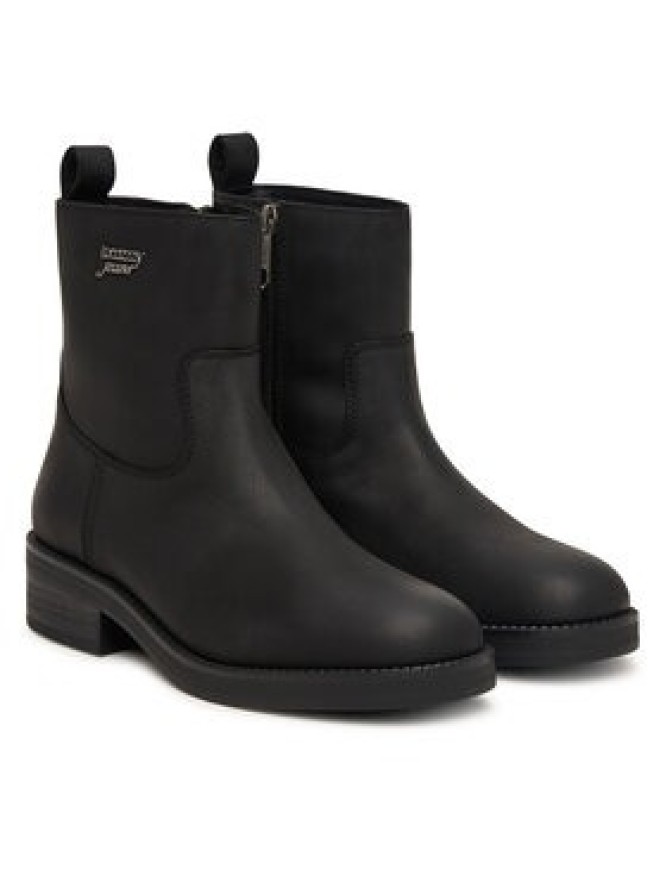 Tommy Jeans Botki Tjw Soft Sole Chelsea Boots Lth EN0EN03080 Czarny