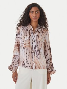 Guess Koszula W6GH22 W1789 Beżowy Regular Fit