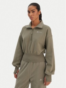 adidas Bluza JM1101 Zielony Loose Fit