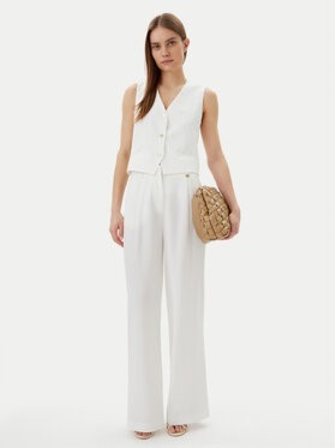 LOLA CASADEMUNT Kamizelka LS2502007 Biały Regular Fit