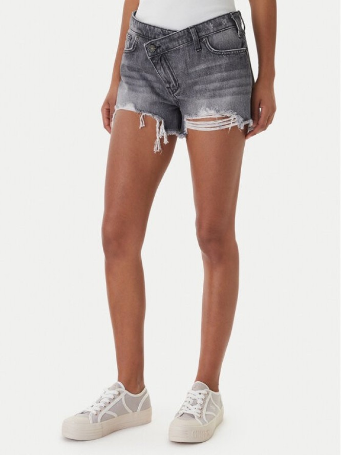 Guess Jeans Szorty jeansowe W6GDZ8 D6572 Szary Regular Fit