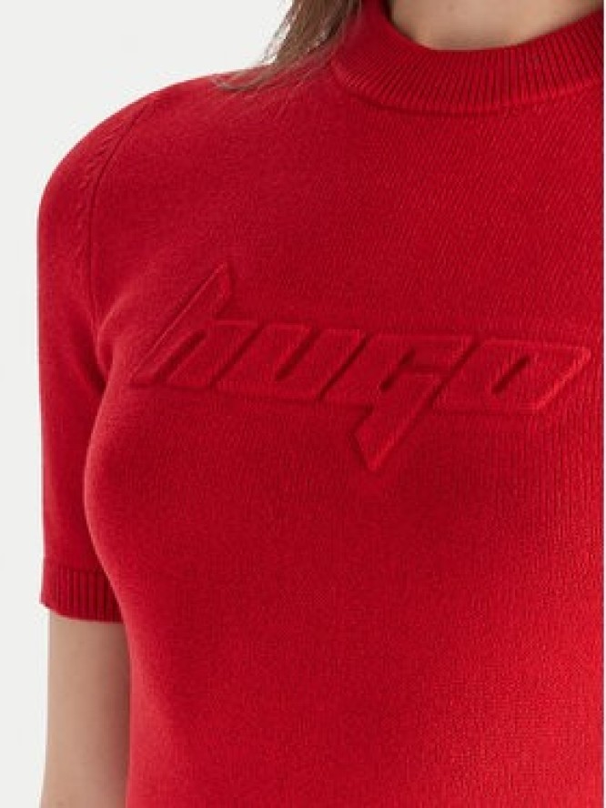 HUGO Sukienka dzianinowa Sbloggy 50543324 Czerwony Slim Fit