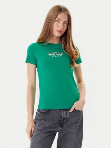 Guess Jeans T-Shirt W5YI04 J1314 Zielony Slim Fit