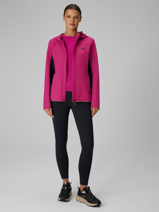 4F Kurtka softshell wiatroodporna damska - różowa XL