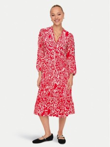ONLY Sukienka koszulowa Milana 15308233 Czerwony Loose Fit