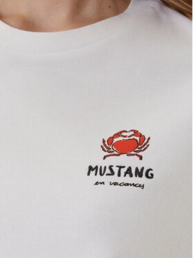 Mustang T-Shirt Monroe 1016513 Biały Relaxed Fit