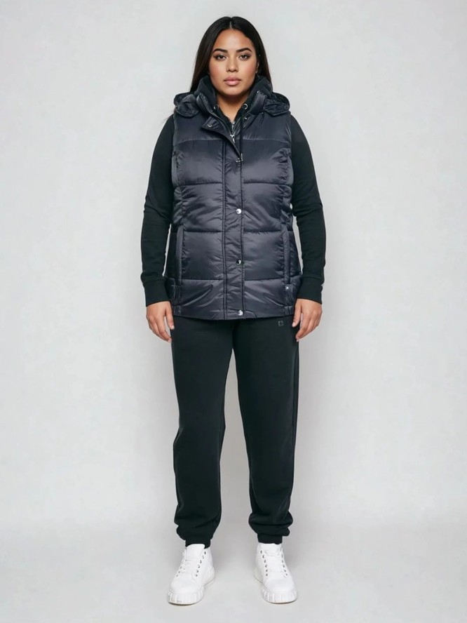 Kamizelka damska pikowana czarna Pixana 906