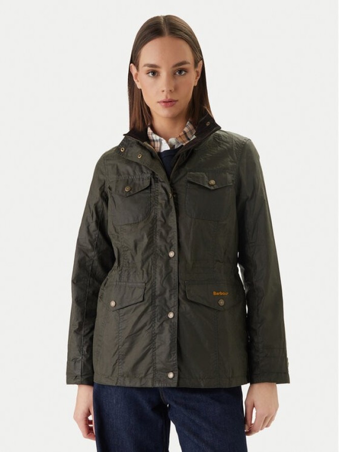 Barbour Kurtka przejściowa Summer Sapper Wax LWX1536OL51 Zielony Regular Fit
