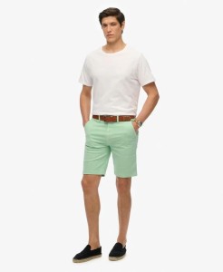 superdry Vintage International Chino Shorts slim fit bawełna Washed Green