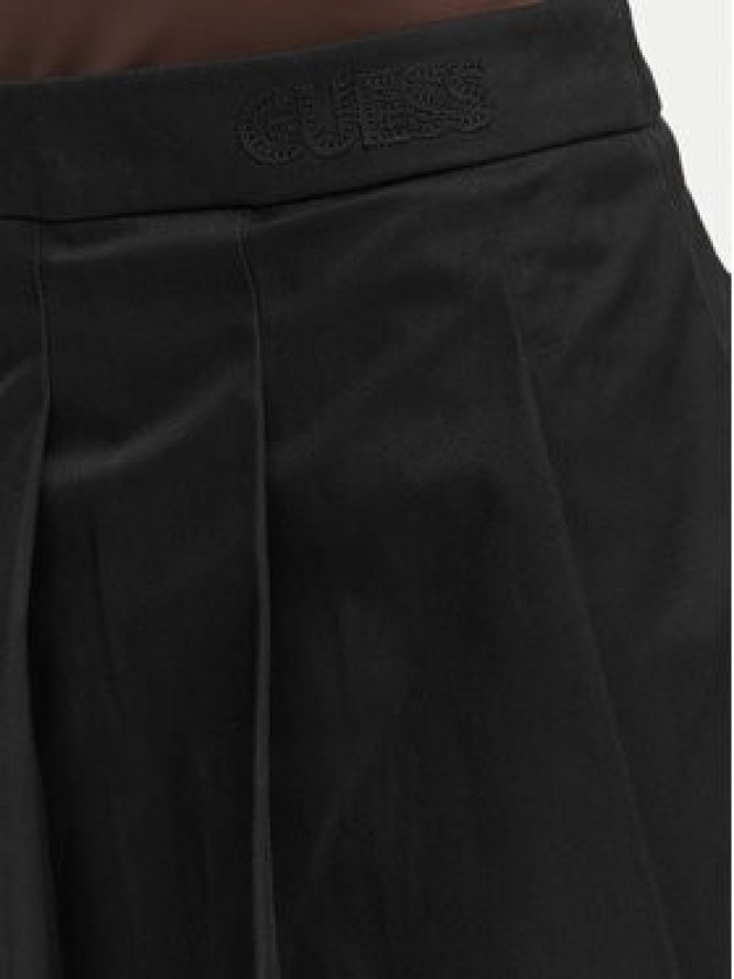 Guess Spódnica plisowana W6YD14 W2940 Czarny Regular Fit