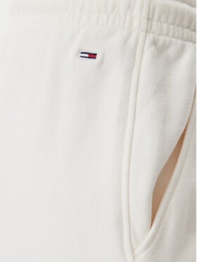 Tommy Jeans Spodnie dresowe Script DW0DW20670 Écru Relaxed Fit