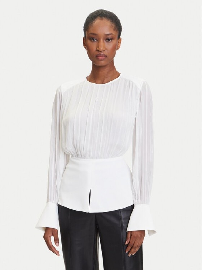 KARL LAGERFELD Bluzka A3W11025 Écru Slim Fit