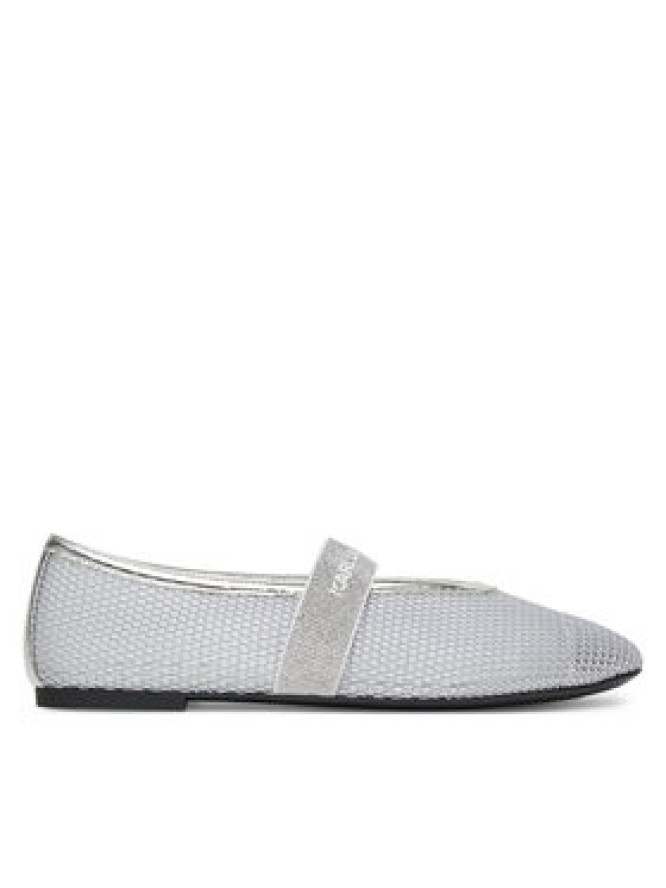 KARL LAGERFELD Baleriny KL40125 Srebrny