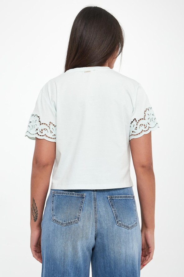 T-shirt damski ażurowy TWINSET