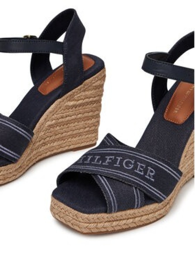 Tommy Hilfiger Espadryle Tommy Hilfiger Espad High Wedge FW0FW08668 Granatowy